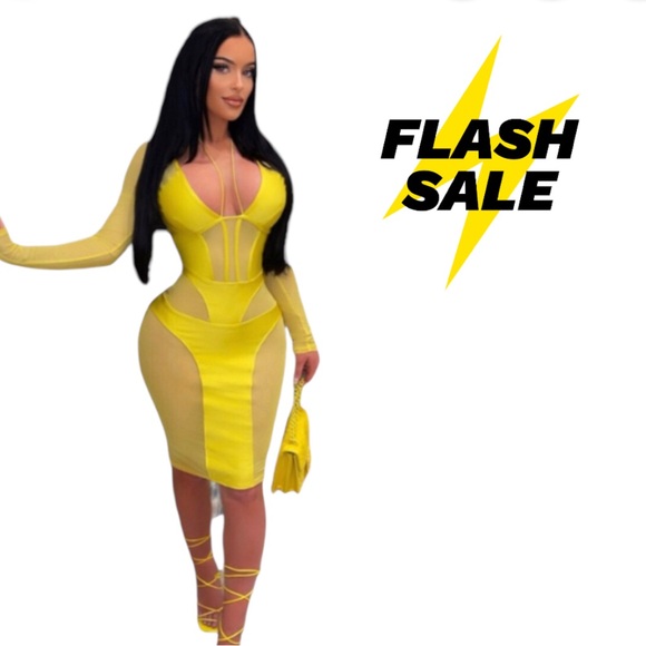 Dresses & Skirts - Yellow Party Dress